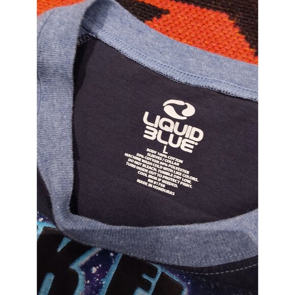 Handmade Upcycled Plus Size Pink Floyd Midi Dress. Cinched waist. Size XL/1X. - Picture 5 of 15